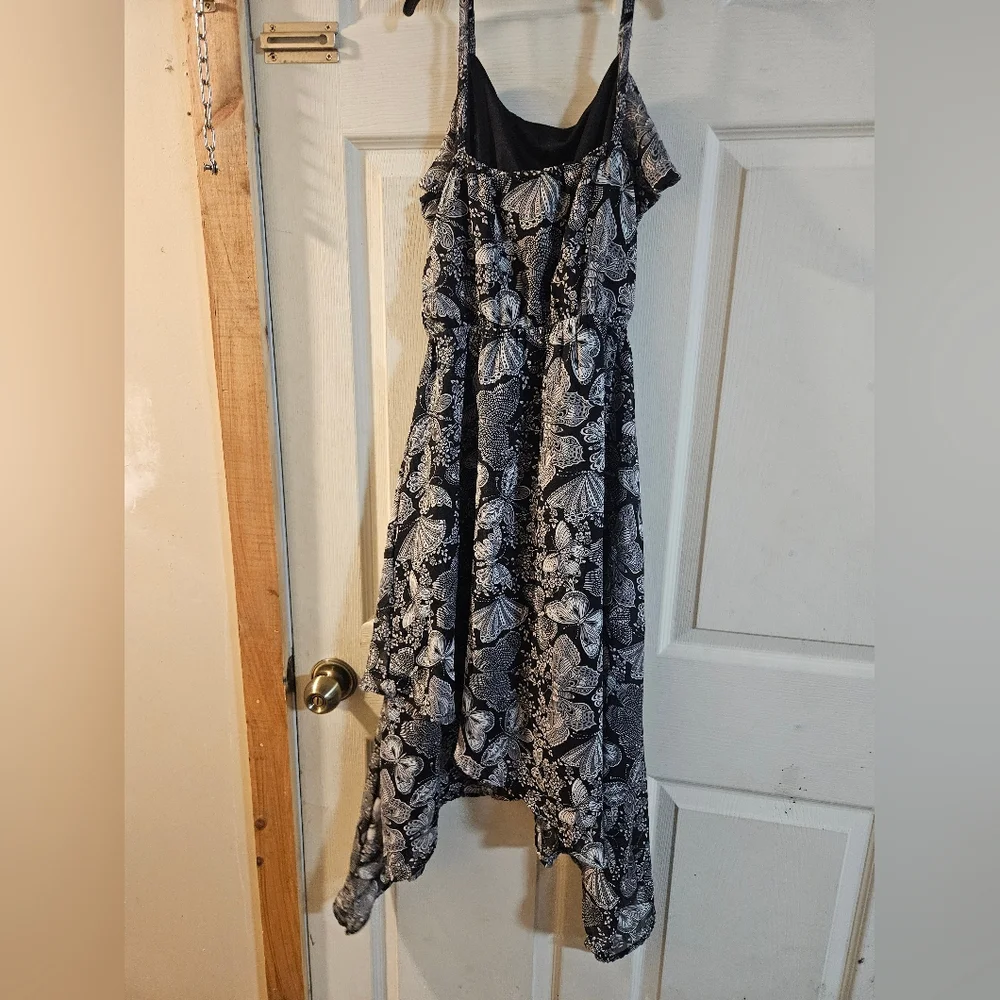 THE CHILDREN'S PLACE GIRLS BUTTERFLY DRESS: BLACK/WHITE: EUC: SIZE XL (14)